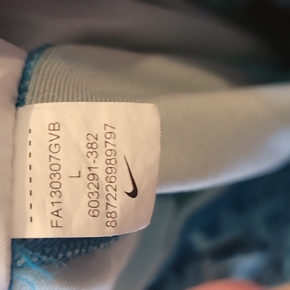 Nike Athletic Running Capri Leggings Size Large Teal - Picture 7 of 7